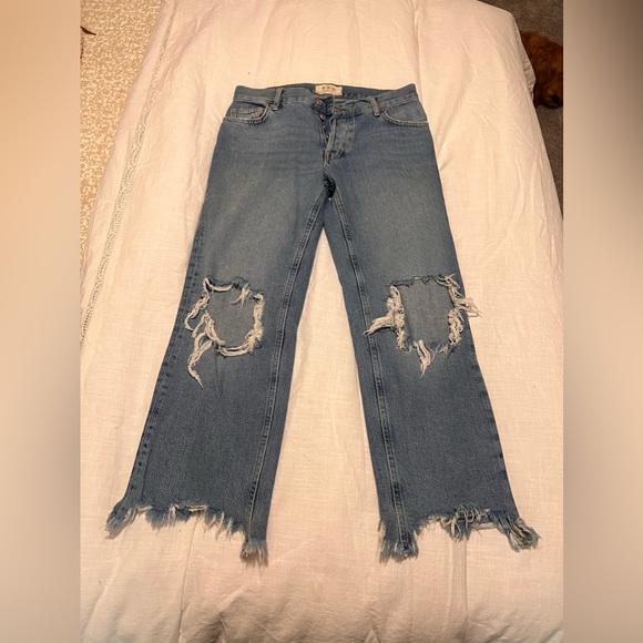 Free People Maggie Mid-Rise Straight-Leg Jeans - Picture 4 of 6